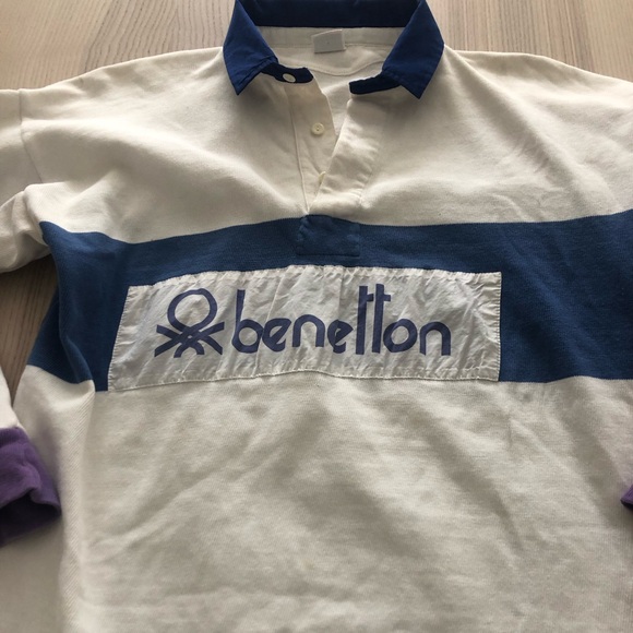 Vintage 1980s Benetton rugby shirt - Picture 2 of 5